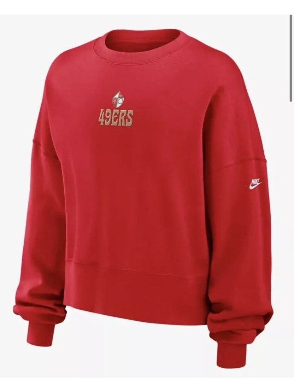 San Francisco 49ers RewindWomen's Nike NFL Pullover Crew NFL NWT XXL Crop